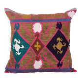 Vintage embroidered cushion cover 66x66 cm