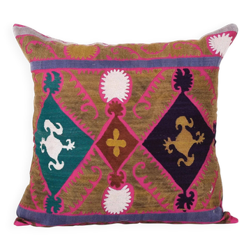 Vintage embroidered cushion cover 66x66 cm