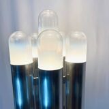 Carlo Nason style "Space Age" floor lamp, chrome & Murano, 1970s