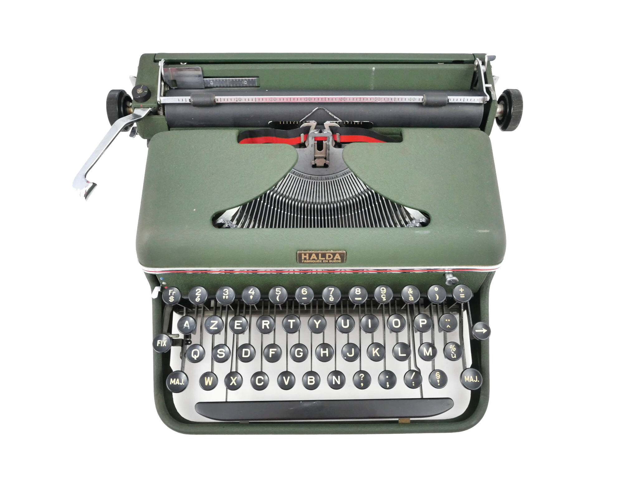 Halda Model P Sweden vintage green typewriter 50