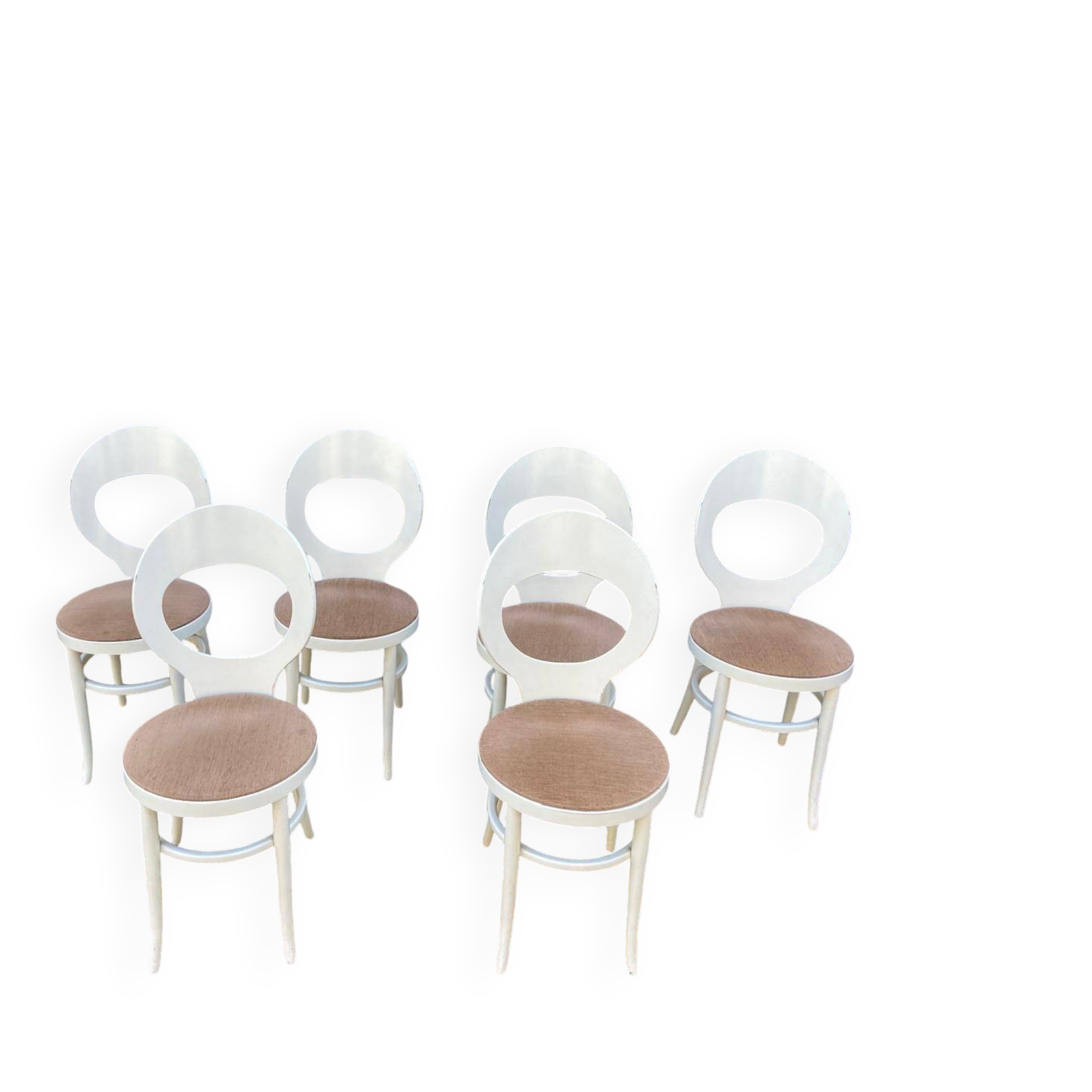 6 chaises "Mouette" maison Baumann - Années 60/70