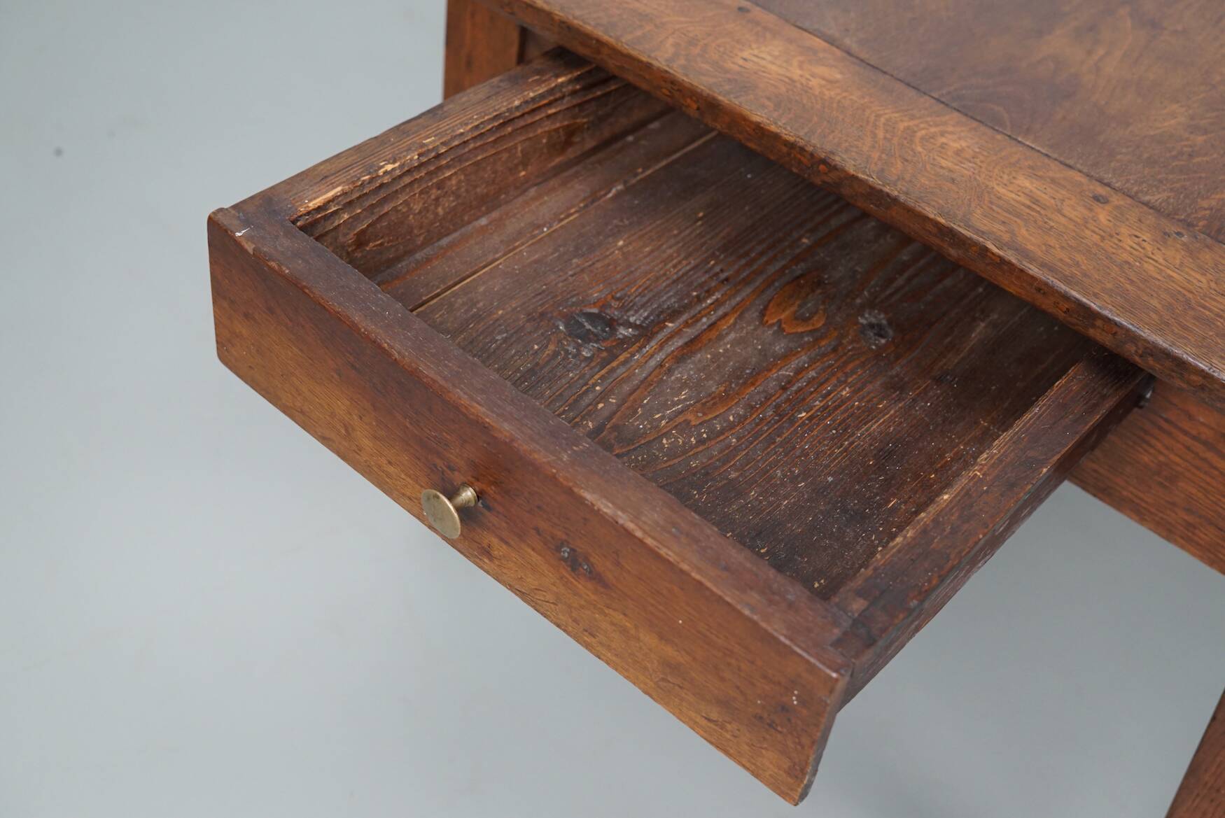 French Early 20th Century Farmhouse Rustic Oak Coffee Table