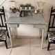 Secretary desk Henri II with grey Gustavian steps