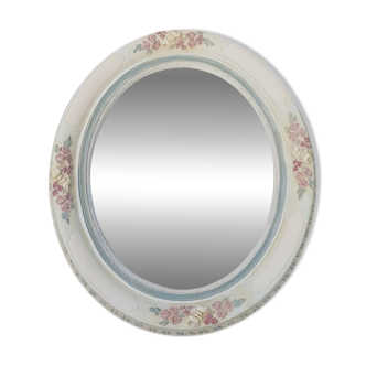 Oval plaster mirror