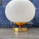 White opaline table lamp electrified to nine