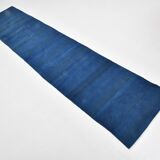 Blue Striped Pattern Kilim Runner Rug, 68x320Cm