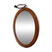 Mini antique walnut mirror from the 19th century.