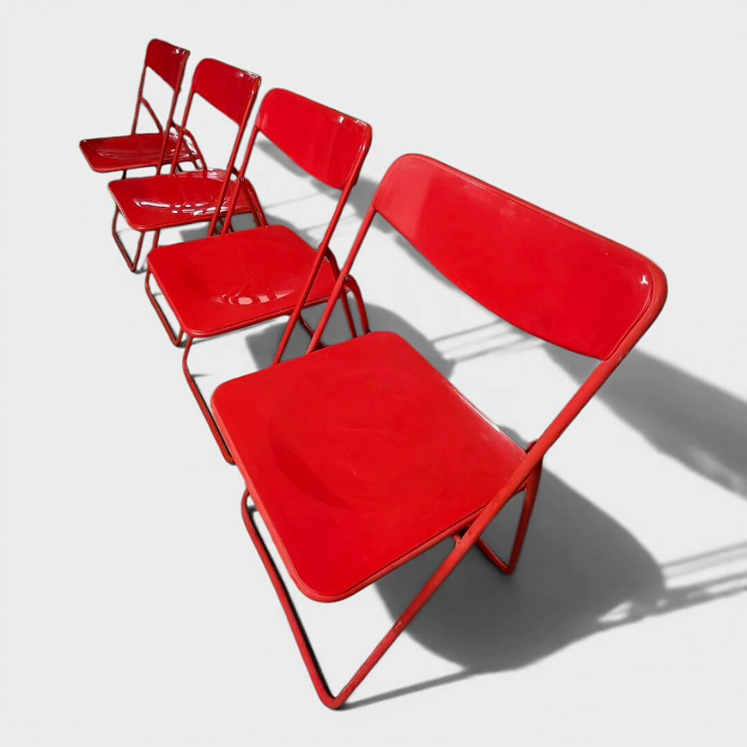 Lot de 4 chaises pliantes IKEA vintage – Circa 1970