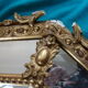 Miroir à pareclose doré fin XIX ème 130cmx85cm