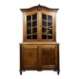 Buffet, bibliothèque Liégeoise en chêne dans le style du 18eme siècle