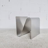 Magazine holder anonymous work 70' brushed steel