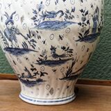 Potiche lamp base, in Moustiers earthenware, 18th century