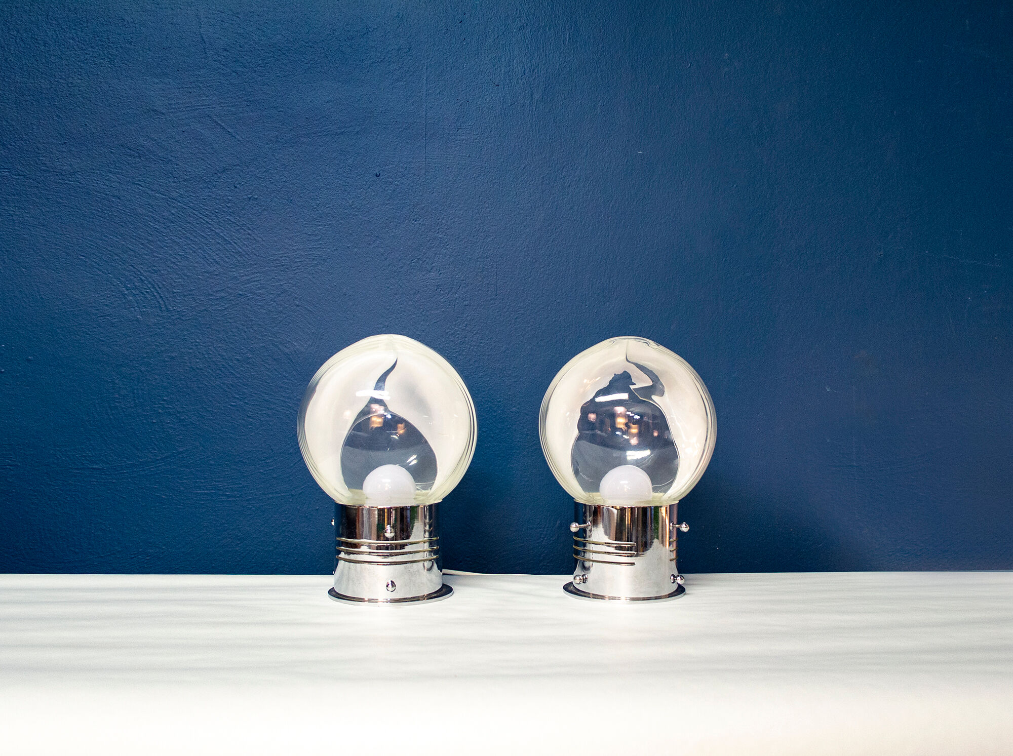 Pair of Murano glass lamps by Toni Zuccheri for VeArt Italia Anni '70