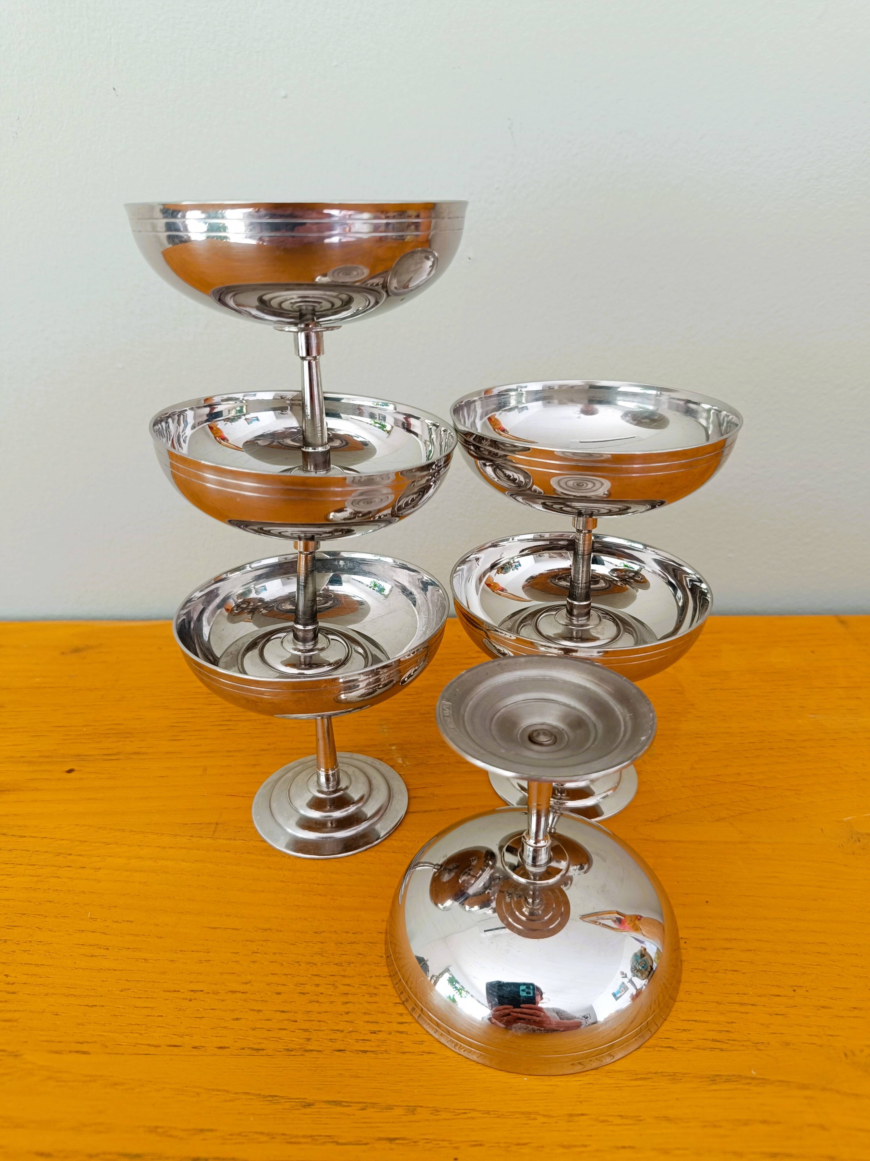 Lot de 6 coupes – inox Letang Rémy
