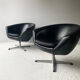 2 mid century Swedish 1960’s swivel ‘pod’ chairs by Overman