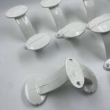 Double white metal coat rack