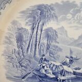 Large English Staffordshire "Rhine" Porcelain Platter or Tray from 1870