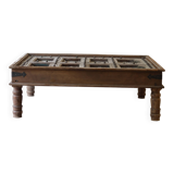 Coffee table old Indian tray