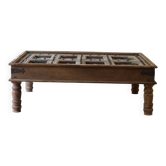 Coffee table old Indian tray