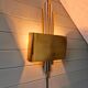 Large brass wall sconce, Hollywood Regency style, 1970s