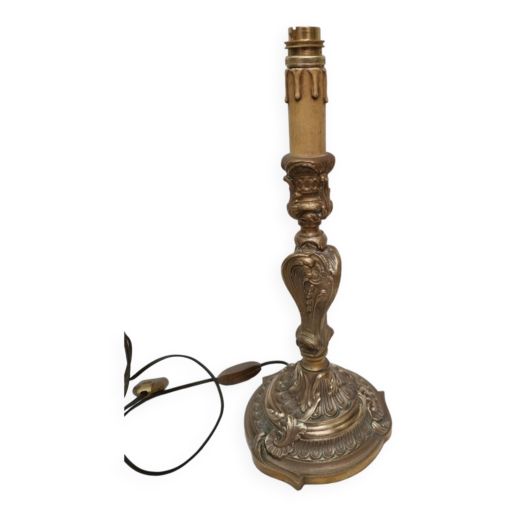 Louis XVI bronze lamp foot