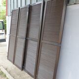 Suite of 4 wooden shutters L 69.5 x H 247 cm