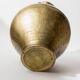 Vintage brass vase from the 1940s, hand-hammered metal, amphora shape, Italian design from the 1940s.
