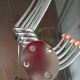 Modern Italian wall coat rack with lock, in chrome steel and b