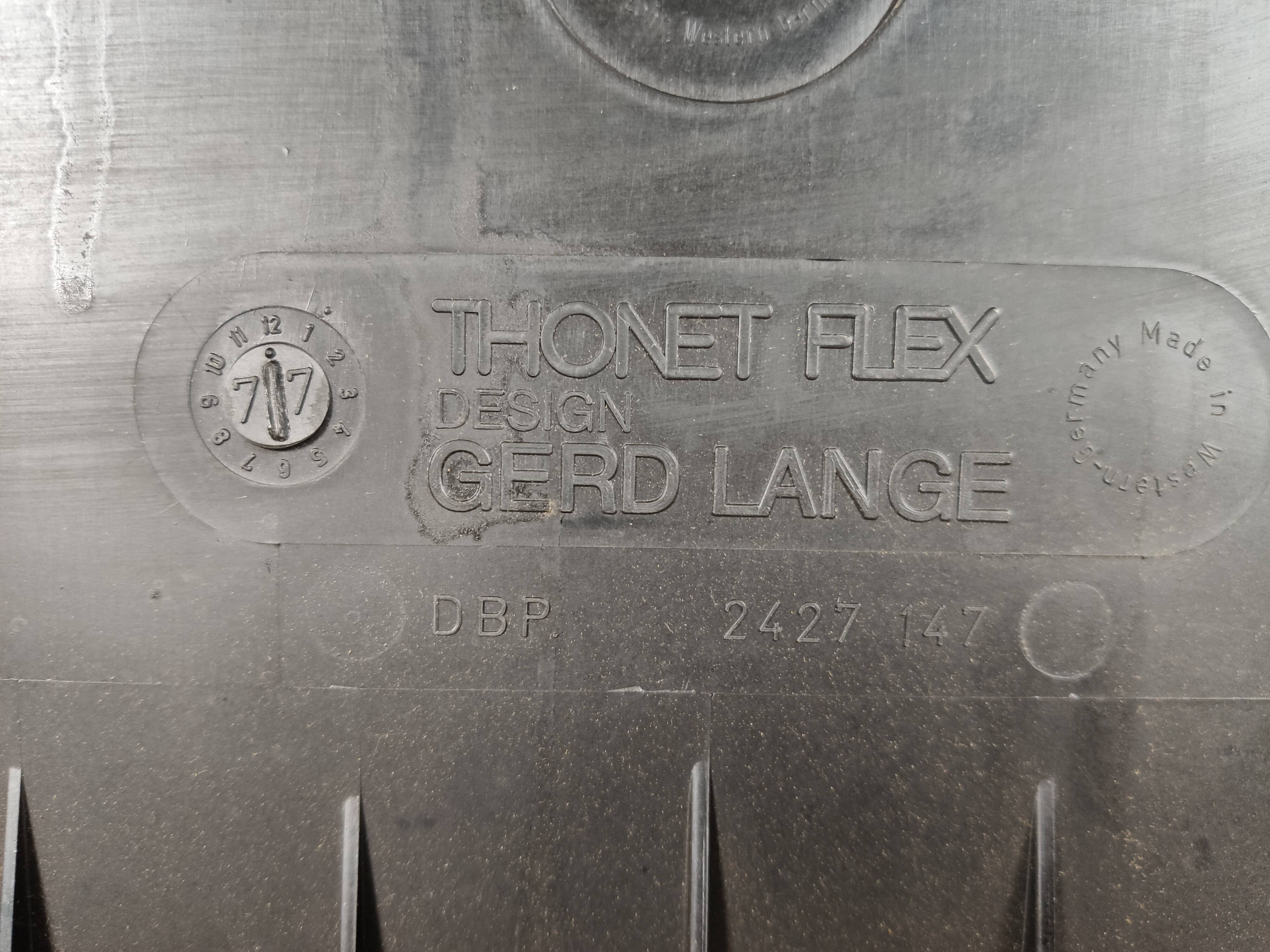 lot 6 Flex chairs by Gerd Lange for Thonet 1977