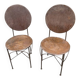 Pair of old metal chairs from the early 20th century
