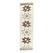 Vintage Geometric Turkish Oushak Hand-Knotted Runner 88x320