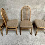 Series Set of 4 Baumann Eden Vintage chairs with fabric seat