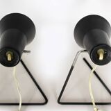 Black Table Lamps by Josef Hurka for Drupol, 1960s, Set of 2