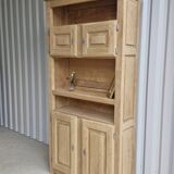 Solid oak display cabinet