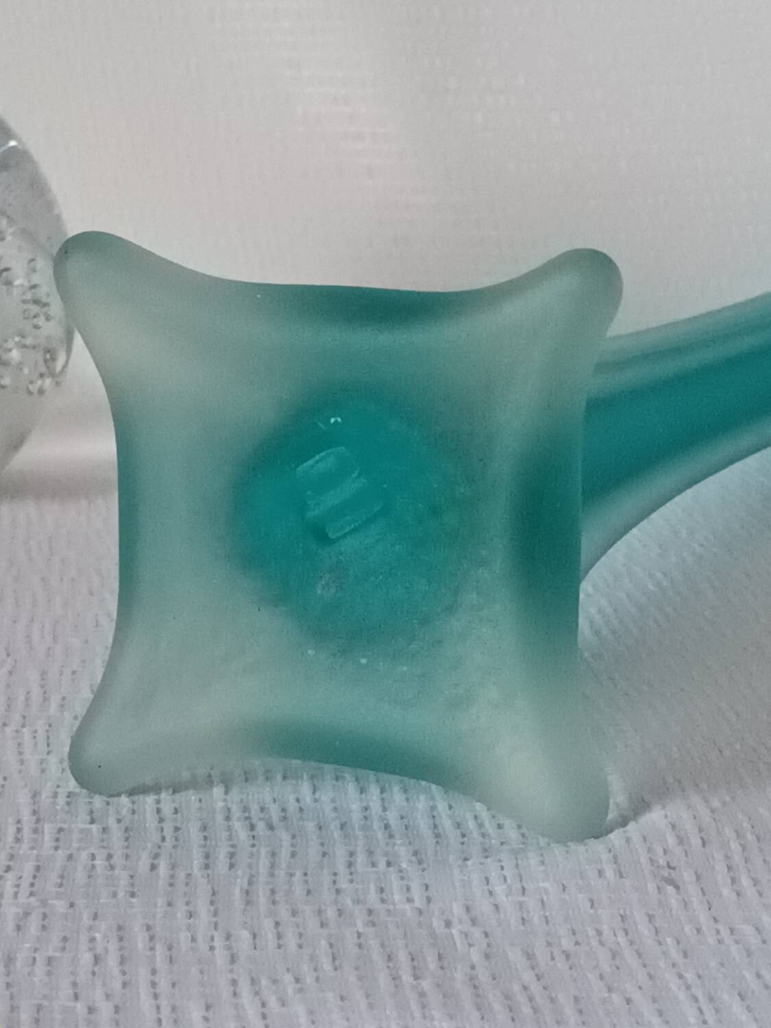 Vintage glass paste soliflore vase