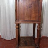 Wooden and marble bedside table