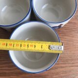 6 Tasses/gobelets À Thé Traditionnel Chinois En Grès Vintage Fleurs De Coton