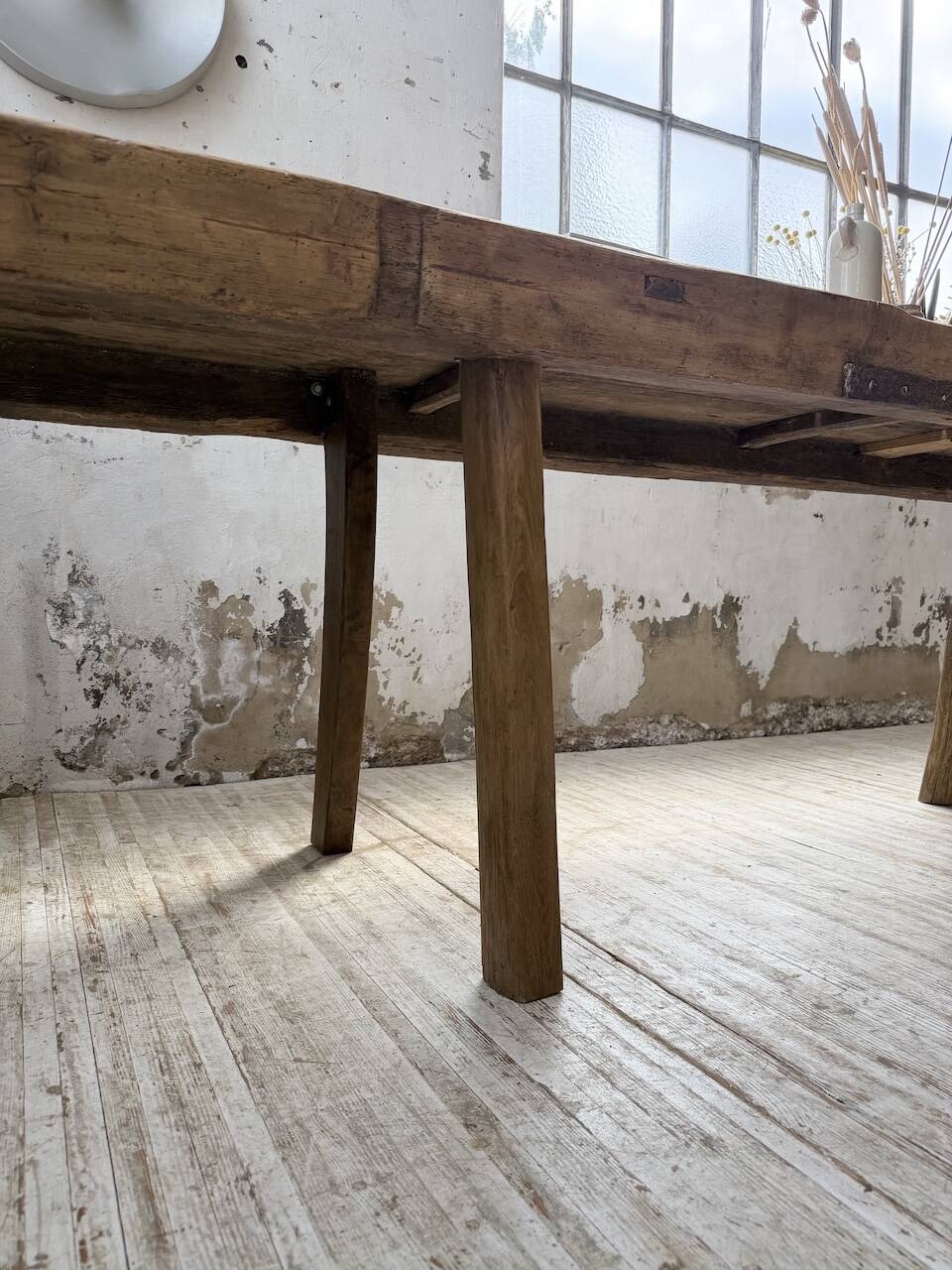 Brutalist popular art table XXL 3.5m/4m pine and oak
