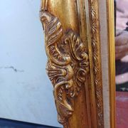 Mirror wood and gilded stucco