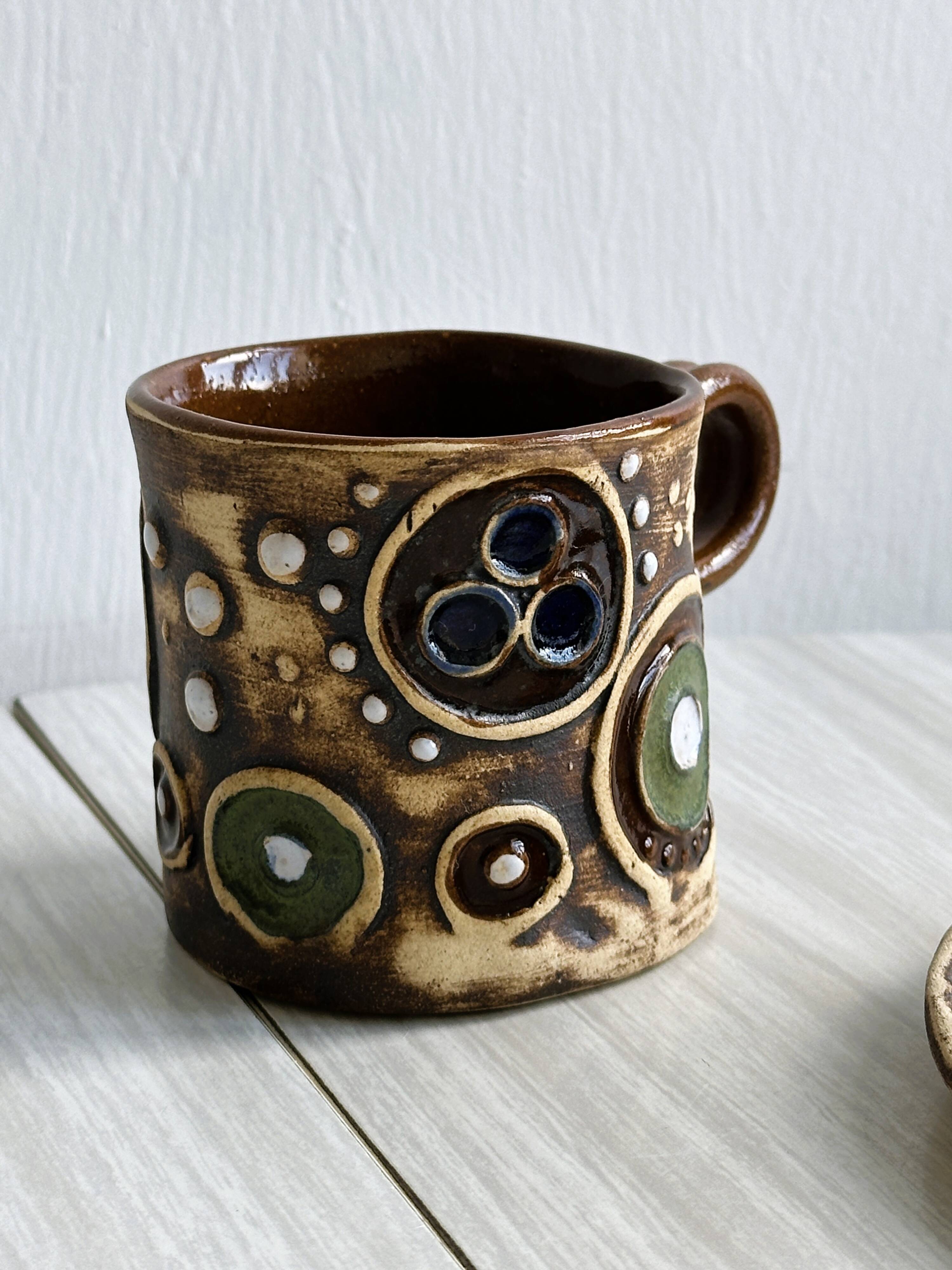 Rustic ceramic coffee mug