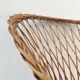 Braided wicker throne armchair