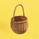 Vintage woven wicker round basket