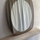 Miroir en verre fumé 70’s space age