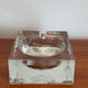Vintage Brutalist schaal / asbak ijsglas