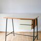 Formica, beech and black metal desk, Modernist Design, 1960