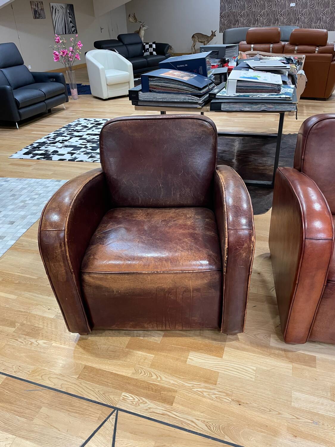 Paire de fauteuils Club Art Déco