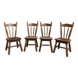 Set of 4 brutalist chairs