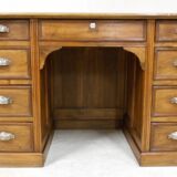 Coffered walnut desk