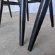 Ensemble de 3 chaises de salle à manger vintage noir et blanc, style Ilmari Tapiovaara, scandinave.
