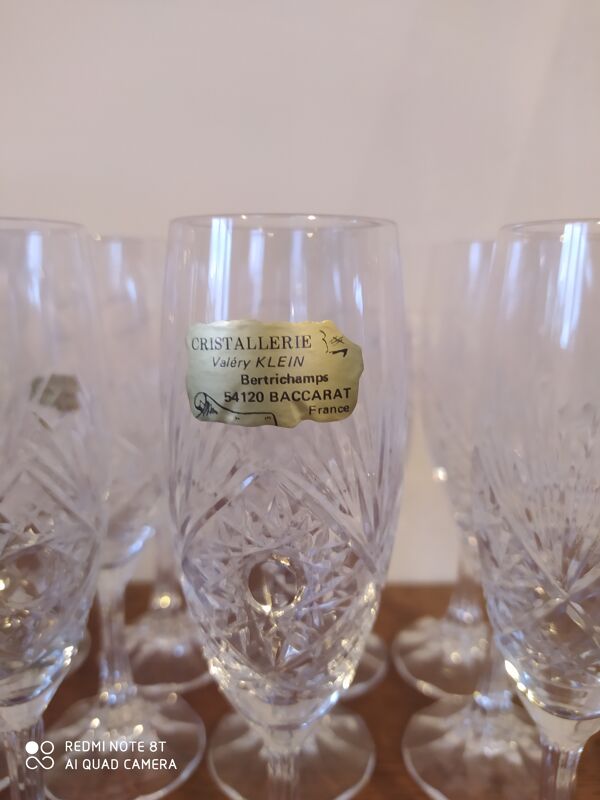 Ensemble à champagne en cristal de Baccarat